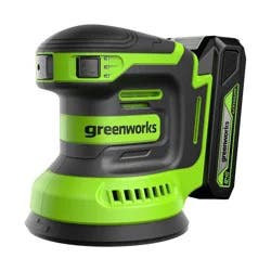 Greenworks POWERALL 24V Cordless 5in Orbital Sander with 2Ah Battery and Charger