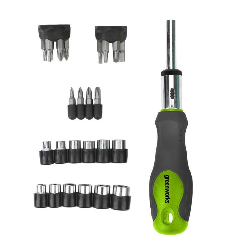 slide 1 of 4, Greenworks 26 Piece Ratcheting Screwdriver, 26 ct