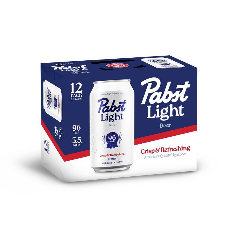 slide 4 of 6, Pabst Blue Ribbon Pabst Light Beer - 12pk/144 fl oz Cans, 12 ct; 144 fl oz