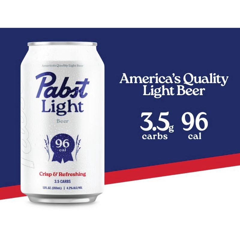 slide 6 of 6, Pabst Blue Ribbon Pabst Light Beer - 12pk/144 fl oz Cans, 12 ct; 144 fl oz