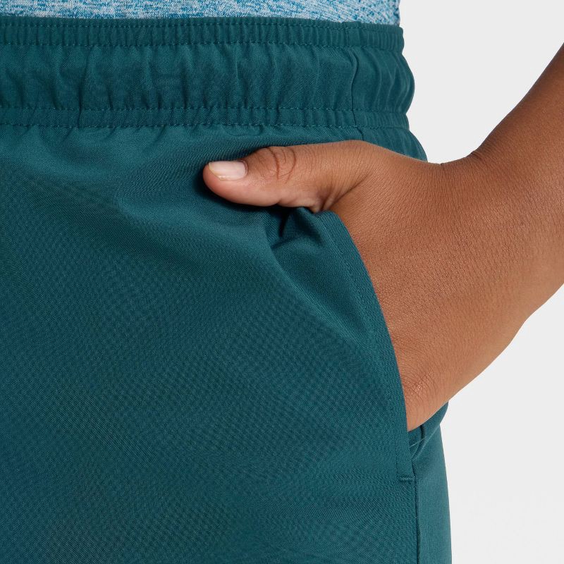 slide 2 of 3, Boys' Hybrid Shorts - All In Motion™ Teal Blue M, 1 ct