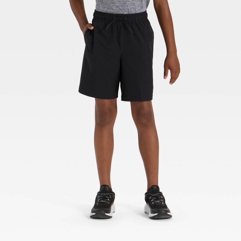 slide 1 of 3, Boys' Hybrid Shorts - All In Motion™ Black M, 1 ct