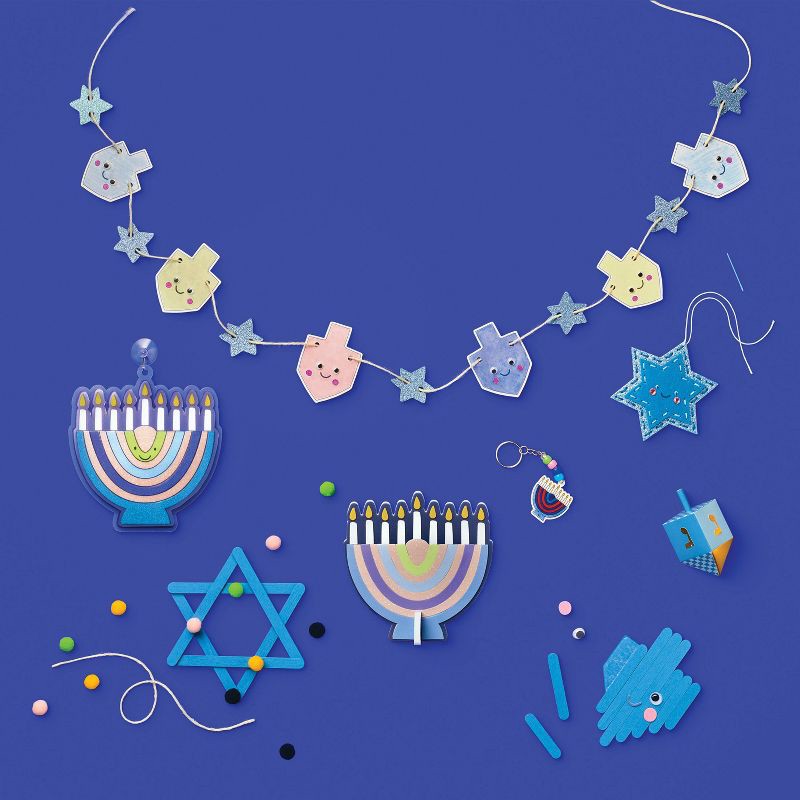 slide 2 of 4, 8 Days of Hanukkah Crafts Activity Kit - Mondo Llama™, 1 ct