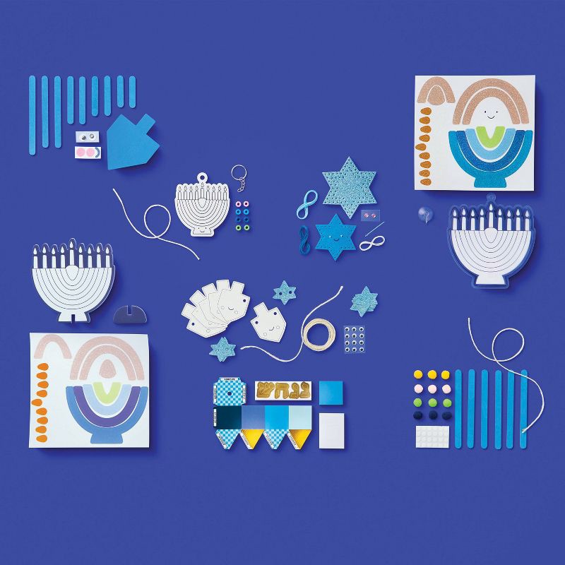 slide 3 of 4, 8 Days of Hanukkah Crafts Activity Kit - Mondo Llama™, 1 ct