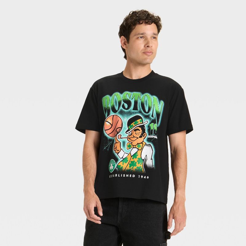 slide 2 of 3, Men's Short Sleeve NBA T-Shirt - Original Use™ Black M, 1 ct