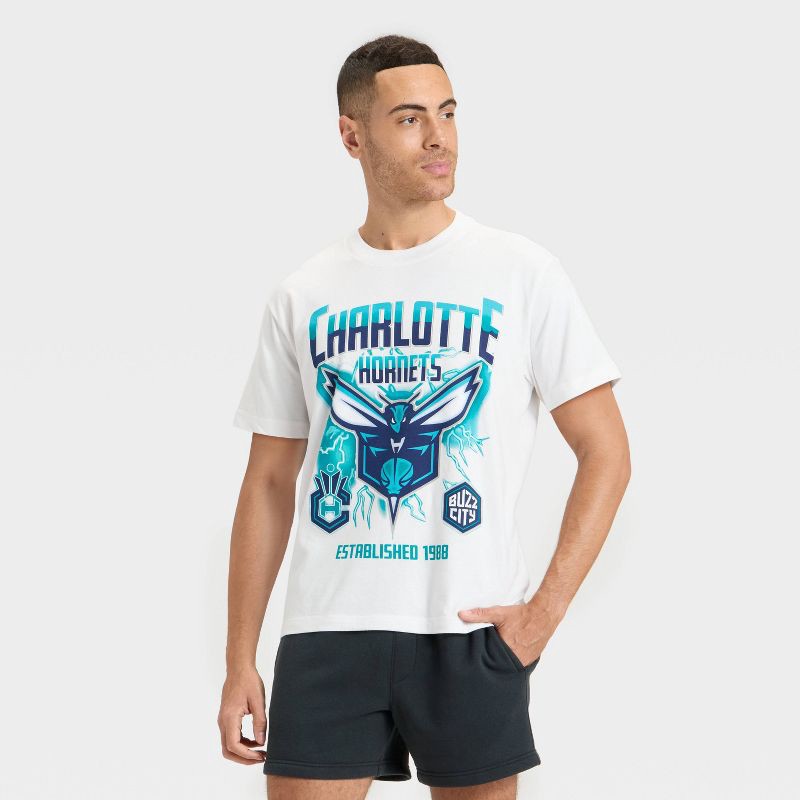 slide 2 of 3, Men's Short Sleeve NBA T-Shirt - Original Use™ White S, 1 ct