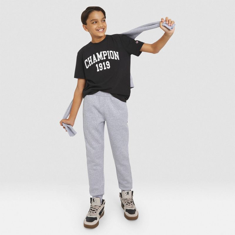 slide 2 of 3, Champion Kids' Signature Fleece Jogger Pants - Heather Gray XL, 1 ct