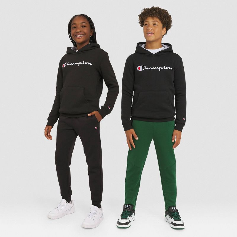 slide 7 of 7, Champion Kids' Signature Fleece Hoodie - Black S, 1 ct