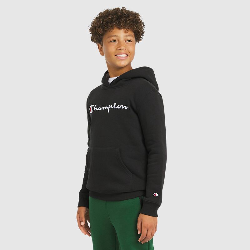 slide 3 of 7, Champion Kids' Signature Fleece Hoodie - Black XL, 1 ct