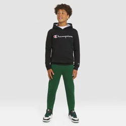 Champion Kids' Signature Fleece Hoodie - Black XL