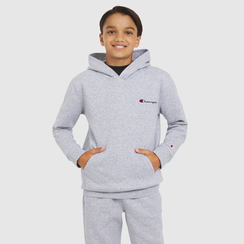 slide 2 of 8, Champion Kids' Signature Fleece Hoodie - Heather Gray S, 1 ct