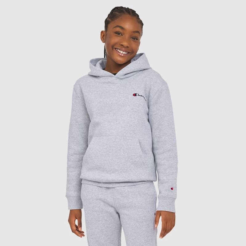 slide 6 of 8, Champion Kids' Signature Fleece Hoodie - Heather Gray S, 1 ct