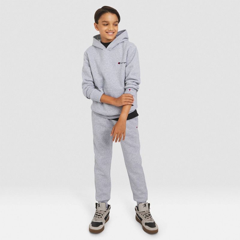 slide 3 of 8, Champion Kids' Signature Fleece Hoodie - Heather Gray M, 1 ct