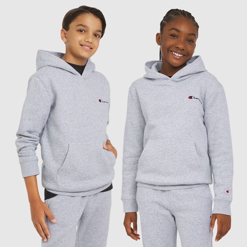 slide 8 of 8, Champion Kids' Signature Fleece Hoodie - Heather Gray M, 1 ct