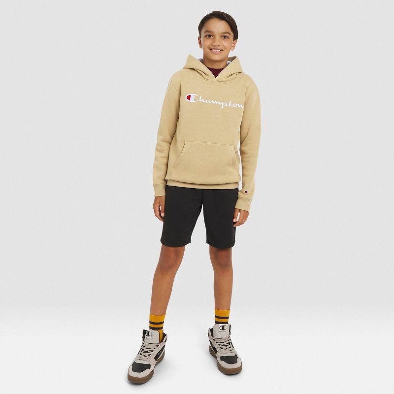 slide 3 of 8, Champion Kids' Signature Fleece Hoodie - Khaki S, 1 ct