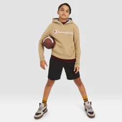 Champion Kids' Signature Fleece Hoodie - Khaki L