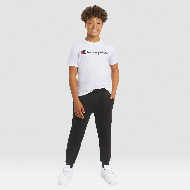 slide 1 of 3, Champion Kids' Signature Fleece Jogger Pants - Black S, 1 ct