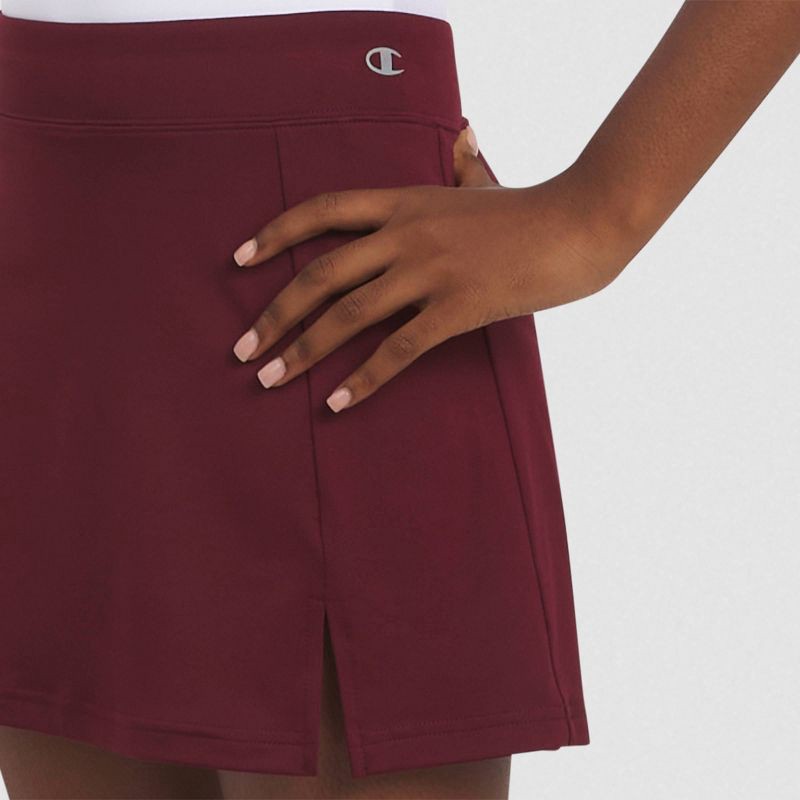slide 4 of 4, Champion Girls' A-Line Short Skort - Wine Red XL, 1 ct