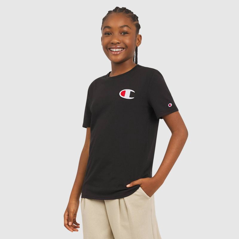 slide 6 of 8, Champion Kids' Signature Graphic T-Shirt - Black S, 1 ct