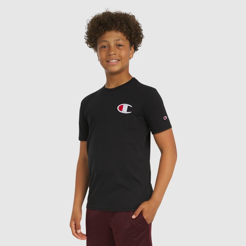slide 3 of 8, Champion Kids' Signature Graphic T-Shirt - Black XL, 1 ct