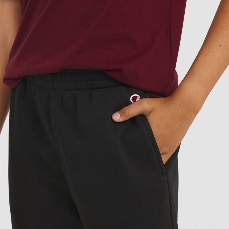 slide 3 of 3, Champion Kids' Signature Fleece Shorts - Black L, 1 ct