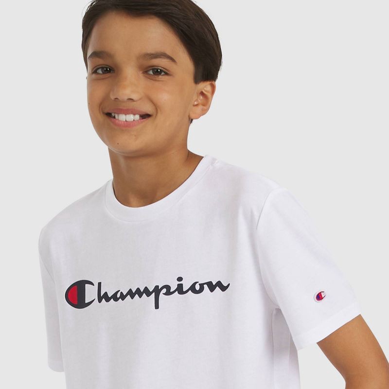 slide 3 of 9, Champion Kids' Signature Graphic T-Shirt - White S, 1 ct