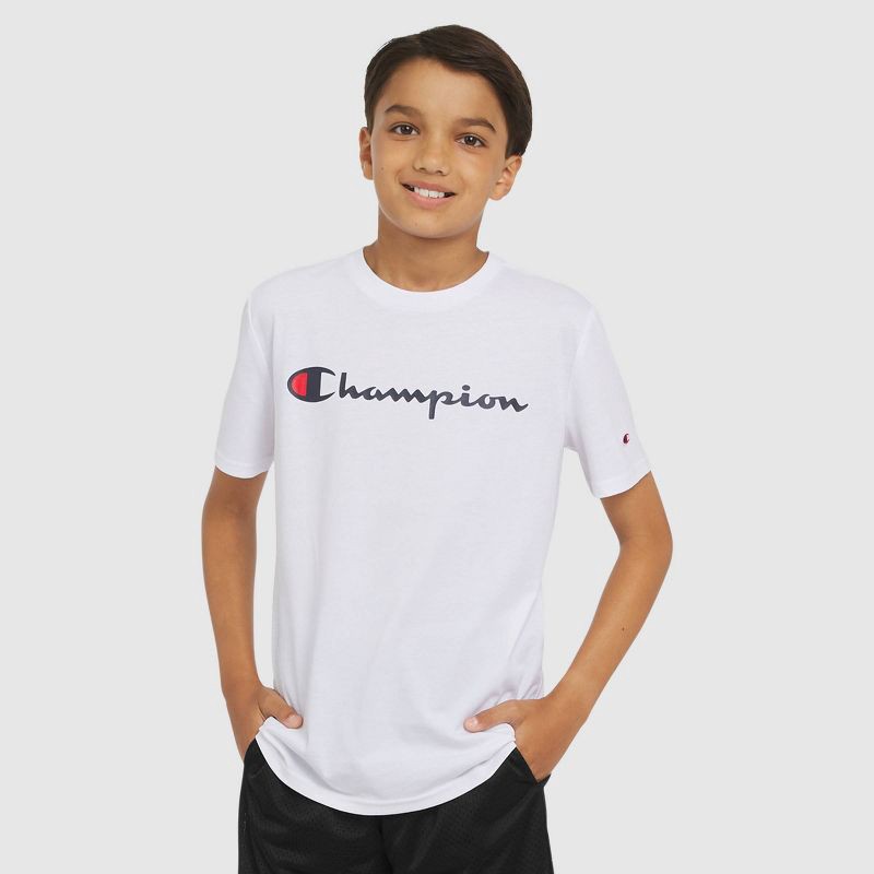 slide 6 of 9, Champion Kids' Signature Graphic T-Shirt - White M, 1 ct