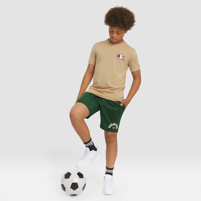 slide 3 of 6, Champion Kids' Signature Graphic T-Shirt - Khaki S, 1 ct