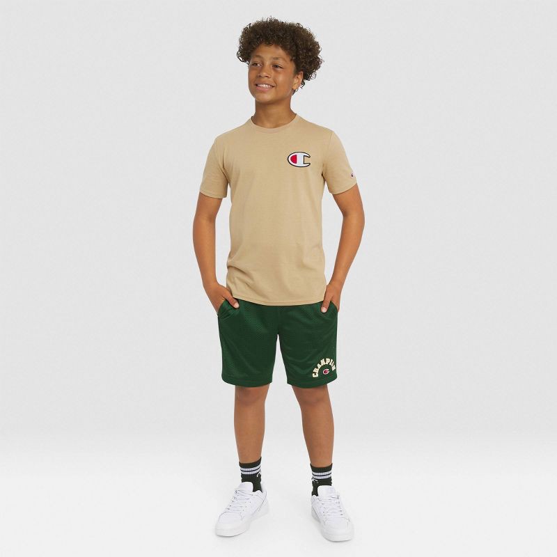slide 1 of 6, Champion Kids' Signature Graphic T-Shirt - Khaki L, 1 ct