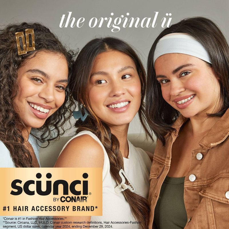 slide 7 of 7, scunci scünci Polyband Elastic Hair Ties in Reusable Container - Neutrals - All Hair - 180pcs, 180 ct