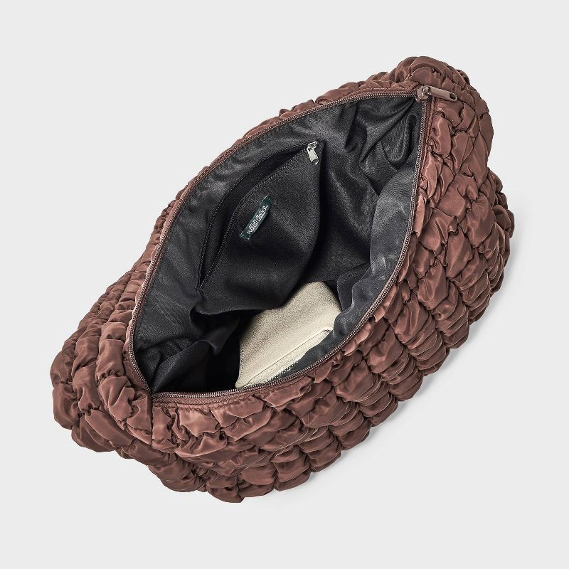 slide 3 of 5, Puffer Hobo Shoulder Bag - Wild Fable™ Brown, 1 ct