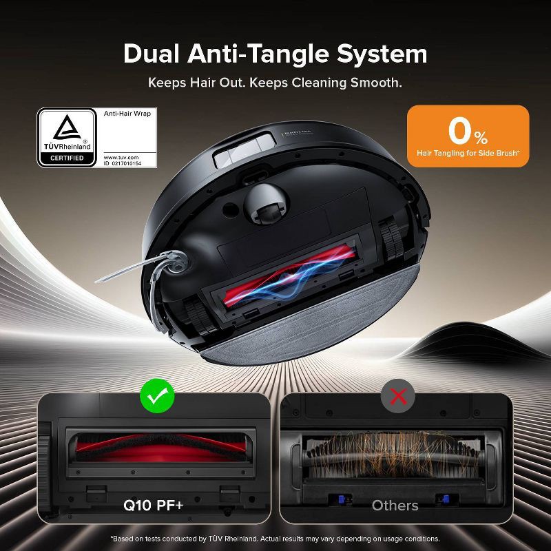 slide 3 of 15, Roborock Q10 PF+ Vacuum and Mop with 10,000 Pa Suction, Auto Empty Dock and Dual Anti-Tangle System White, 1 ct