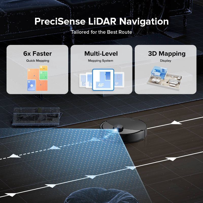 slide 7 of 15, Roborock Q10 PF+ Vacuum and Mop with 10,000 Pa Suction, Auto Empty Dock and Dual Anti-Tangle System White, 1 ct