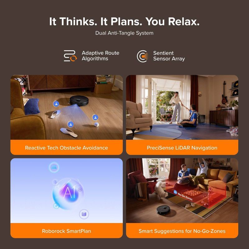 slide 8 of 15, Roborock QR 598 Robot Vacuum and Mop with 8,000 Pa Suction, Auto Mop Washing, Drying, Emptying & Tank Refilling, 1 ct