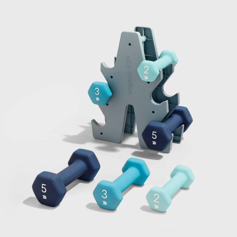 slide 1 of 3, Set of 2/3/5lb Dumbell 7pc - All In Motion™, 3/5 lb, 7 ct