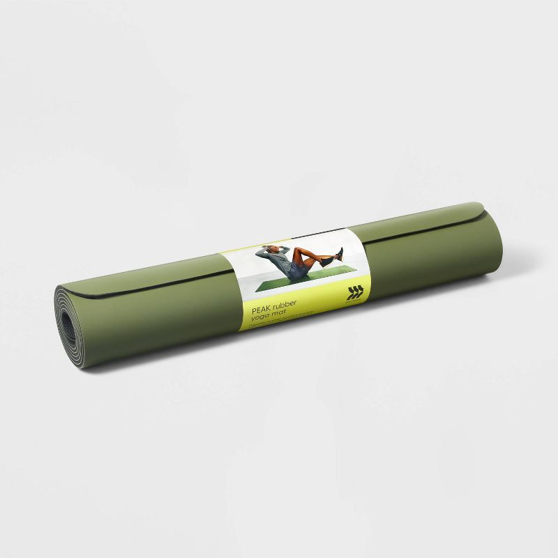 slide 2 of 4, Yoga Mat Rubber Green (5mm) - All In Motion™, 1 ct
