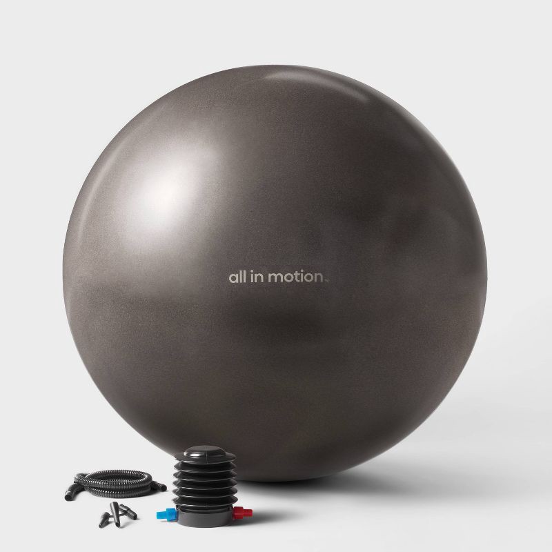 slide 2 of 4, Stability Exercise Ball Gray 75cm - All In Motion™, 1 ct