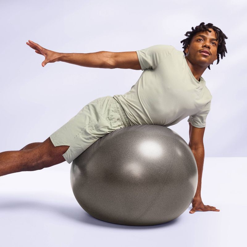 slide 4 of 4, Stability Exercise Ball Gray 75cm - All In Motion™, 1 ct