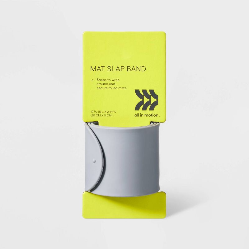 slide 2 of 3, Yoga Straps Mat Slap Band - All In Motion™ Gray, 1 ct