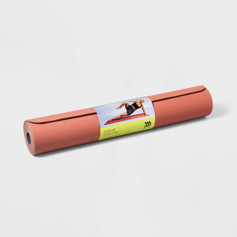 slide 2 of 5, Yoga Mat TPE Peach Orange (5mm) - All In Motion™, 1 ct