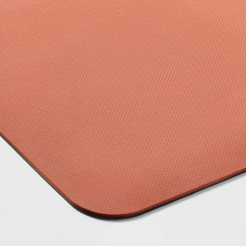 slide 3 of 5, Yoga Mat TPE Peach Orange (5mm) - All In Motion™, 1 ct