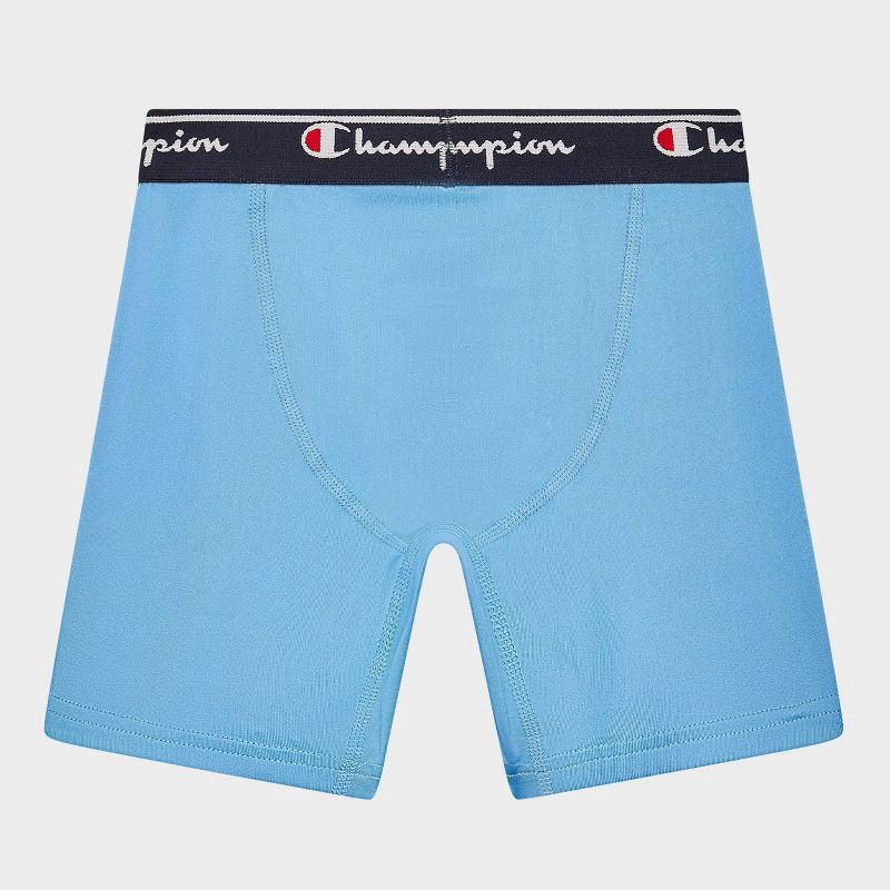 slide 3 of 4, Champion Boys' 5pk Wicking Active Performance Boxer Briefs - Blue/Red XL, 5 ct