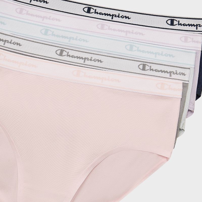slide 4 of 4, Champion Girls' 5pk Soft Stretch Authentic Originals Briefs - S, 5 ct