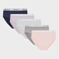 Champion Girls' 5pk Soft Stretch Authentic Originals Briefs - S