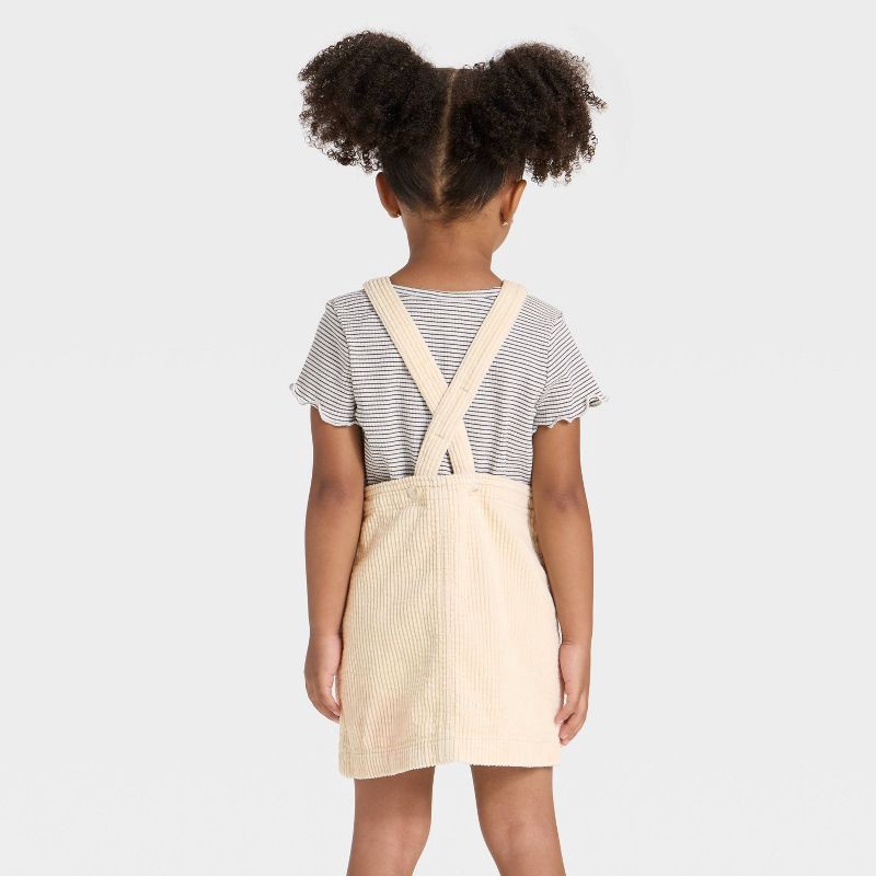 slide 3 of 3, Toddler Girls' Corduroy Skirtalls - Cat & Jack™ Cream 12M, 1 ct