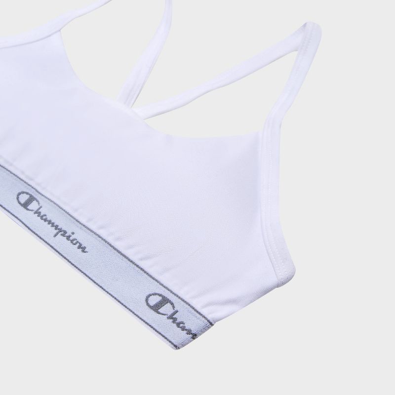 slide 3 of 3, Champion Girls' Authentic Originals Bralette - White L, 1 ct