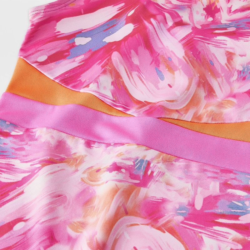 slide 3 of 4, Girls' Feathered Hearts Biketard - Cat & Jack™ Pink XL, 1 ct