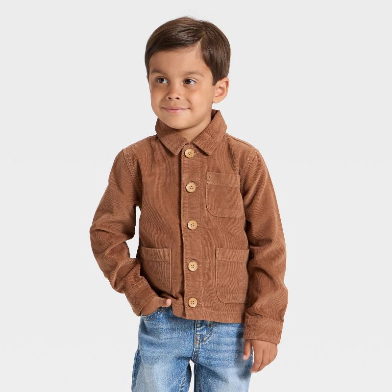 slide 1 of 4, OshKosh B'gosh Toddler Boys' Corduroy Jacket - Brown 5T, 1 ct