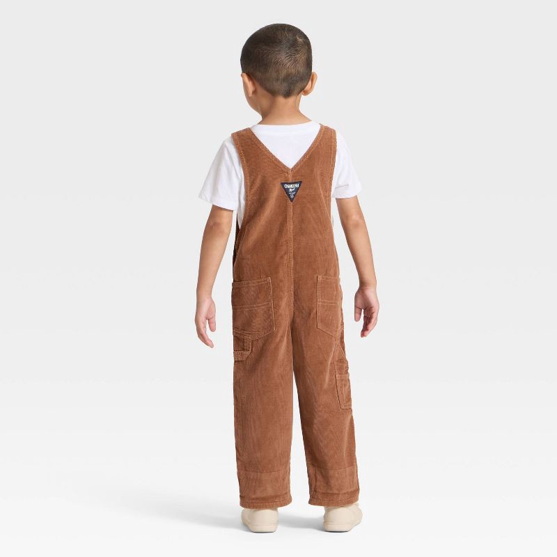 slide 2 of 4, OshKosh B'gosh Toddler Boys' Corduroy Overalls - Brown 3T, 1 ct