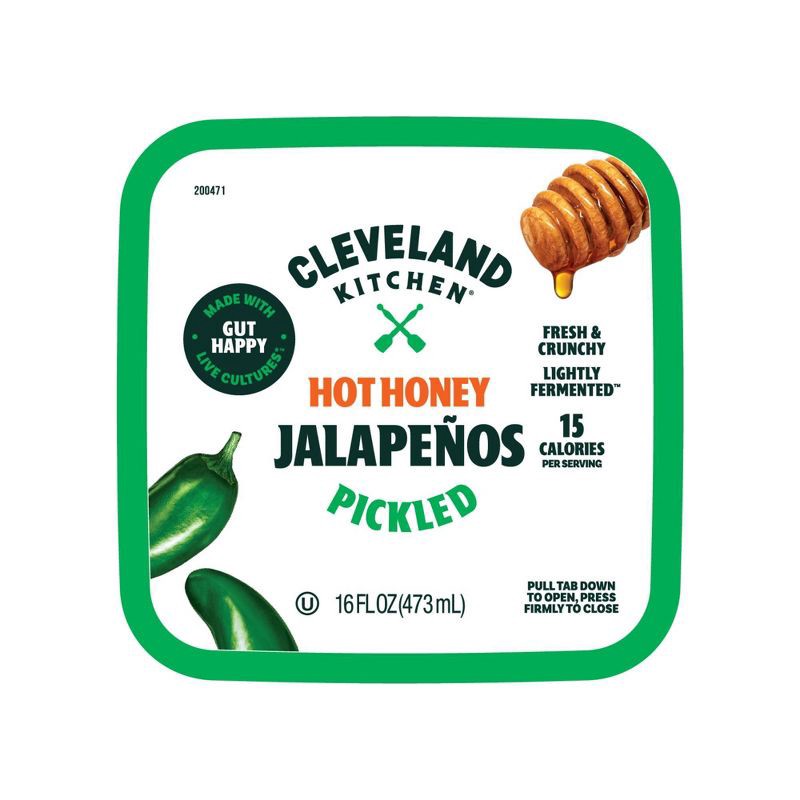 slide 3 of 5, Cleveland Kitchen Hot Honey Jalapenos - 16 fl oz, 16 fl oz